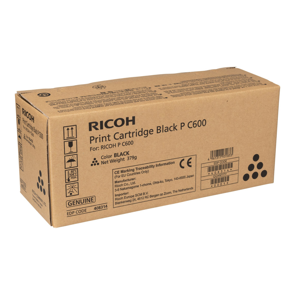 Produktbild för Ricoh - svart - original - tonerkassett (alternativ för: Ricoh 408314)
