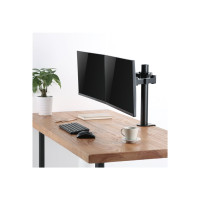 Produktbild för LogiLink monteringssats - justerbar arm - för 2 LCD-bildskärmar - svart