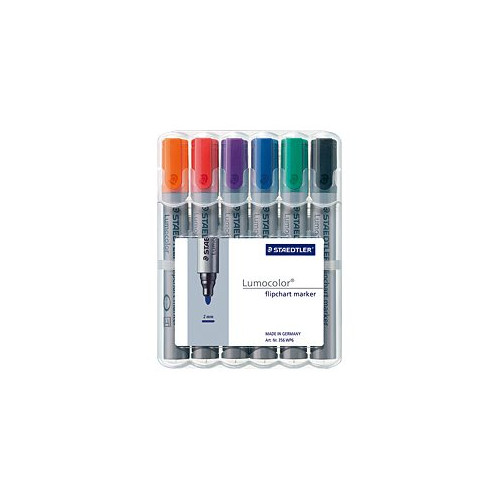 STAEDTLER STAEDTLER Lumocolor - markering - svart, röd, blå, grön, orange, violett (paket om 6)