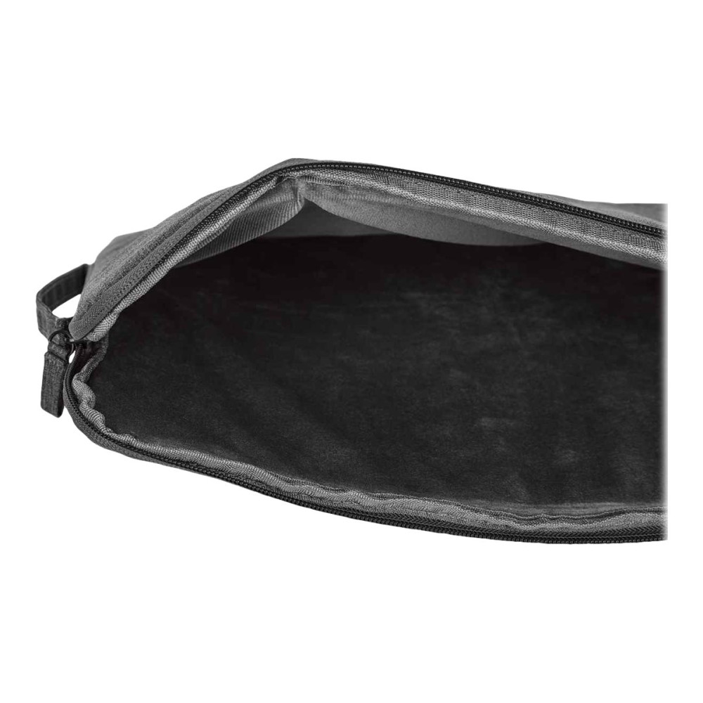 Produktbild för Manhattan Seattle Laptop Sleeve 15.6", Grey, Padded, Extra Soft Internal Cushioning, Main Compartment with double zips, Zippered Front Pocket, Carry Loop, Water Resistant and Durable, Notebook Slipcase, Three Year Warranty - fodral för bärbar dator