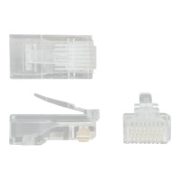 Produktbild för StarTech.com Cat5e RJ45 Stranded Modular Plug Connector - 50 Pkg - Bulk Cat 5e Plugs - 50x RJ45 Ends (CRJ4550PK) - nätverkskontakt