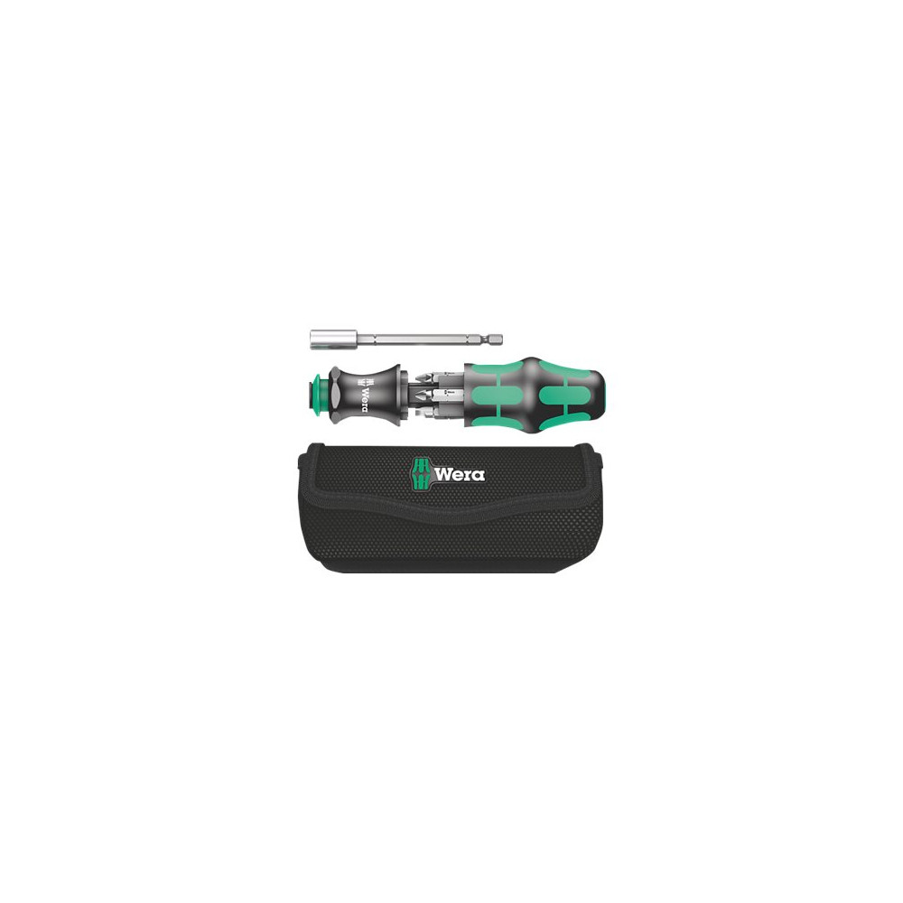 Produktbild för Wera Kraftform Kompakt 28 - screwdriver handle with bit and adapter set - 6 delar