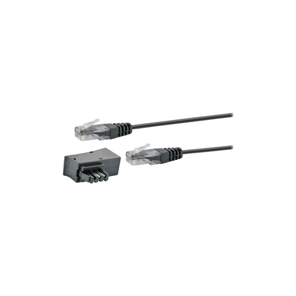 Produktbild för Schwaiger TAE/DSL Adapter With Modem Cable - kabelsats för telefon - 3 m
