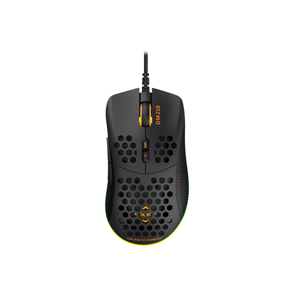 Produktbild för DELTACO GAMING DM210 - mus - USB - svart