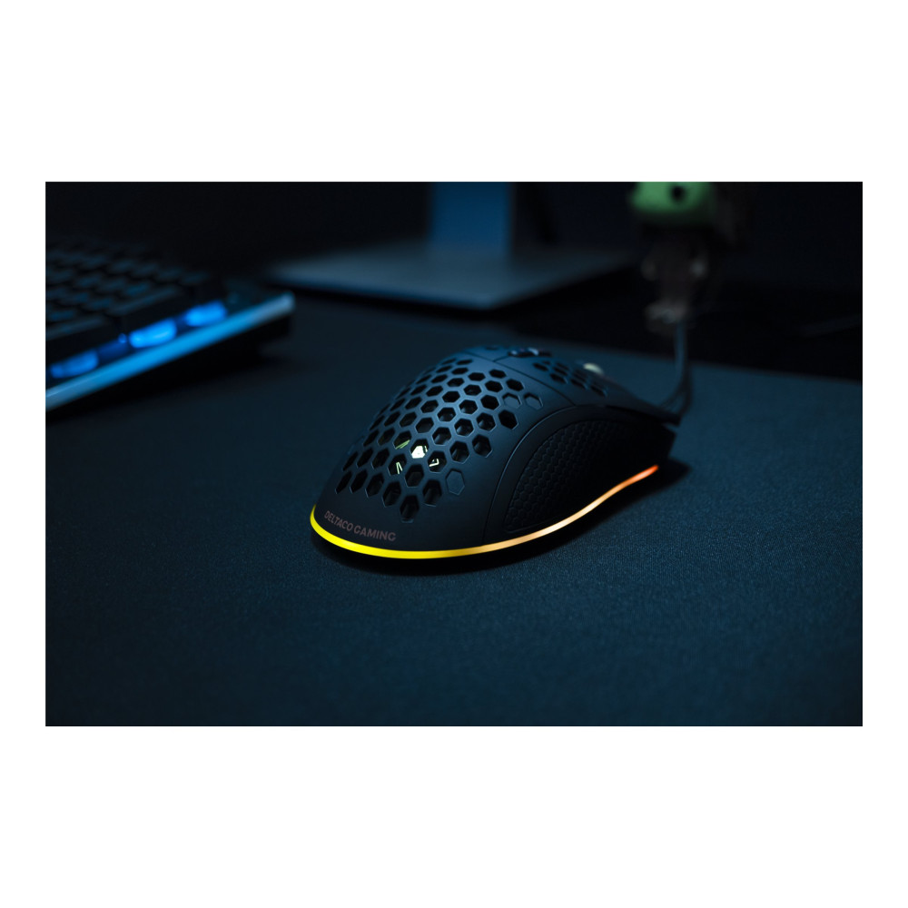 Produktbild för DELTACO GAMING DM210 - mus - USB - svart