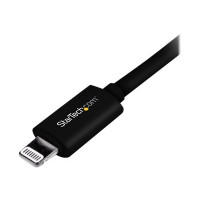Produktbild för StarTech.com 3 m USB till Lightning-kabel - Lång iPhone/iPad/iPod-laddningskabel - Lightning till USB-kabel - Apple MFi-certifierad - Svart - Lightning-kabel - Lightning / USB - 3 m
