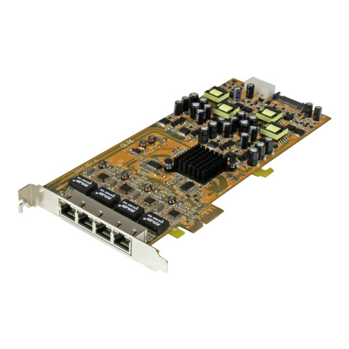 StarTech.com StarTech.com Gigabit Power over Ethernet PCIe-nätverkskort med 4 portar - PSE/PoE PCI Express-nätverkskort - nätverksadapter - PCIe x4 - Gigabit Ethernet x 4