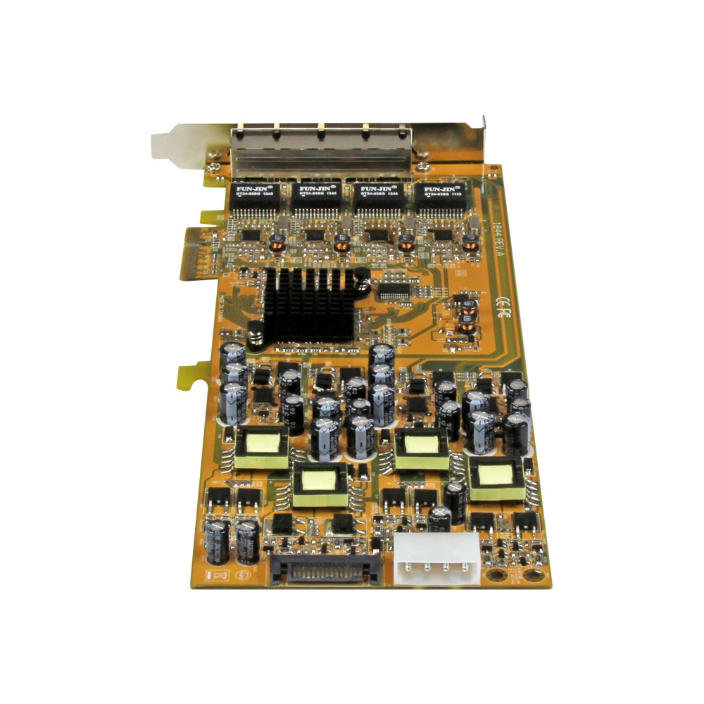 Produktbild för StarTech.com Gigabit Power over Ethernet PCIe-nätverkskort med 4 portar - PSE/PoE PCI Express-nätverkskort - nätverksadapter - PCIe x4 - Gigabit Ethernet x 4
