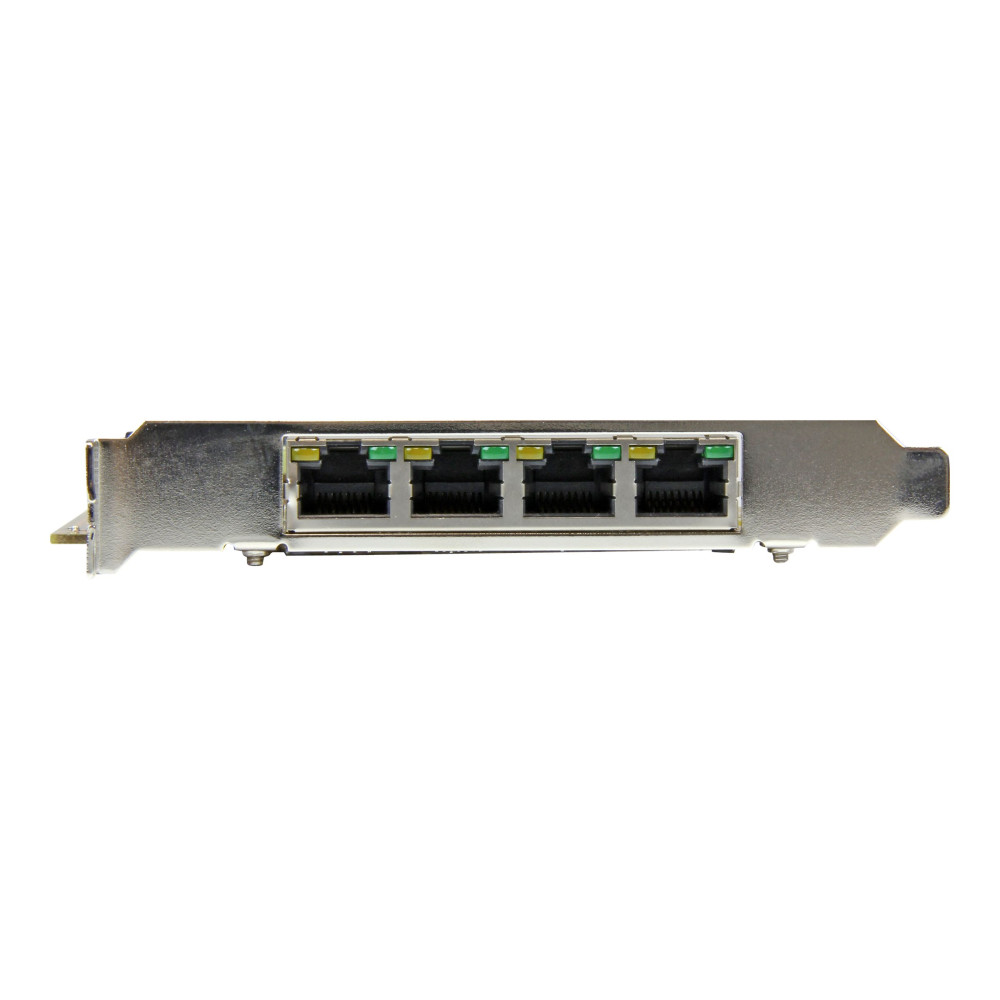 Produktbild för StarTech.com Gigabit Power over Ethernet PCIe-nätverkskort med 4 portar - PSE/PoE PCI Express-nätverkskort - nätverksadapter - PCIe x4 - Gigabit Ethernet x 4