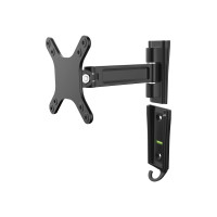 Produktbild för StarTech.com Monitor Wall Mount - Single Swivel - Supports Monitors 13" to 34" - VESA Monitor Wall Mount Bracket - Black (ARMWALLS) justerbar arm - för skärm/plattskärm - svart