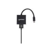 Produktbild för Manhattan Mini DisplayPort 1.2a to HDMI Adapter Cable, 4K@60Hz, Active, 19.5cm, Male to Female, Black, Three Year Warranty, Polybag - videokort - DisplayPort / HDMI
