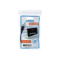 Produktbild för Manhattan Mini DisplayPort 1.2a to HDMI Adapter Cable, 4K@60Hz, Active, 19.5cm, Male to Female, Black, Three Year Warranty, Polybag - videokort - DisplayPort / HDMI