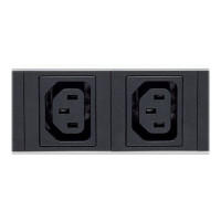 Produktbild för Intellinet 19" 1U Rackmount Anti-Shedding 8-Output C13 Power Distribution Unit (PDU), With Removable Power Cable and Rear C20 Input - kraftdistributionsenhet