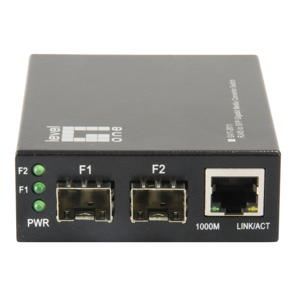 Produktbild för LevelOne GVT-2011 - fibermediekonverterare - 10Mb LAN, 100Mb LAN, 1GbE