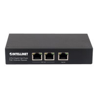 Produktbild för Intellinet 2-Port Gigabit High-Power PoE+ Extender Repeater, IEEE 802.3at/af Power over Ethernet (PoE+/PoE), metal - repeater - 10Mb LAN, 100Mb LAN, 1GbE