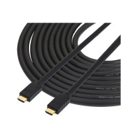 Produktbild för StarTech.com 15 m HDMI 2.0-kabel - 4K 60 Hz aktiv HDMI-kabel - CL2-klassad för vägginstallation - UHD-HDMI-kabel med hög hastighet och lång hållbarhet - HDR, 18 Gbps - Hane-till-hane-sladd - Svart - HDMI-kabel - 15 m