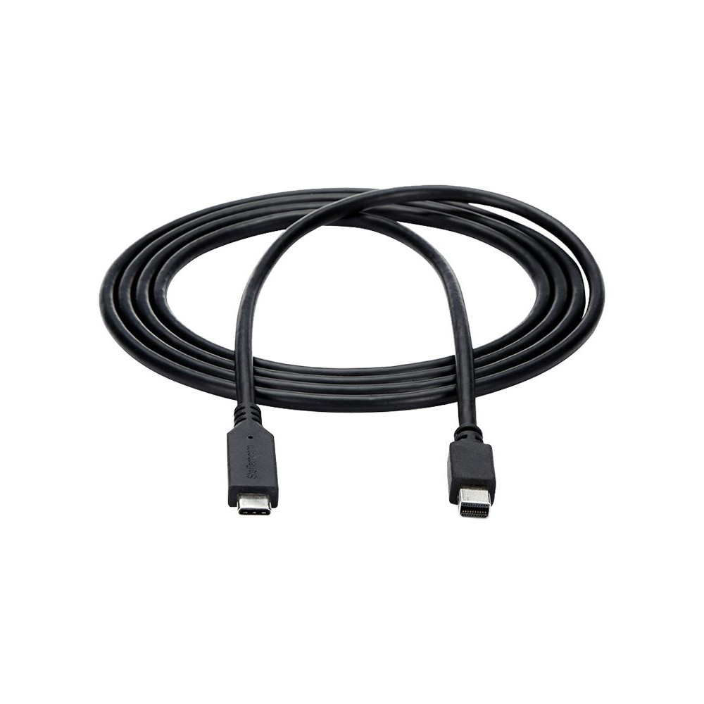 Produktbild för StarTech 1,8 m USB-C till Mini DisplayPort-kabel - 4K 60Hz - Svart - videoadapterkabel - USB-C till Mini DisplayPort - 1.8 m