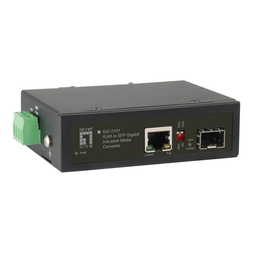 Produktbild för LevelOne IGC-0101 - medieomvandlare - 1GbE, 100Mb LAN, 10Mb LAN