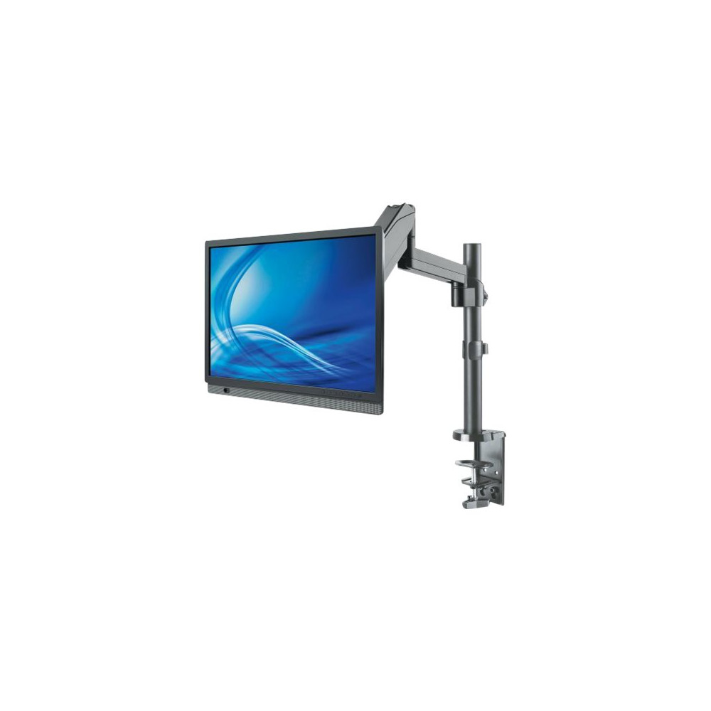 Produktbild för Manhattan TV & Monitor Mount, Desk, Full Motion (Gas Spring), 1 screen, Screen Sizes: 10-27", Black, Clamp or Grommet Assembly,VESA 75x75 to 100x100mm, Max 8kg, Lifetime Warranty monteringssats - för LCD-display