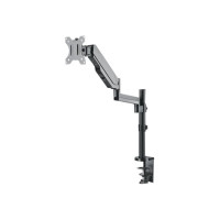 Produktbild för Manhattan TV & Monitor Mount, Desk, Full Motion (Gas Spring), 1 screen, Screen Sizes: 10-27", Black, Clamp or Grommet Assembly,VESA 75x75 to 100x100mm, Max 8kg, Lifetime Warranty monteringssats - för LCD-display
