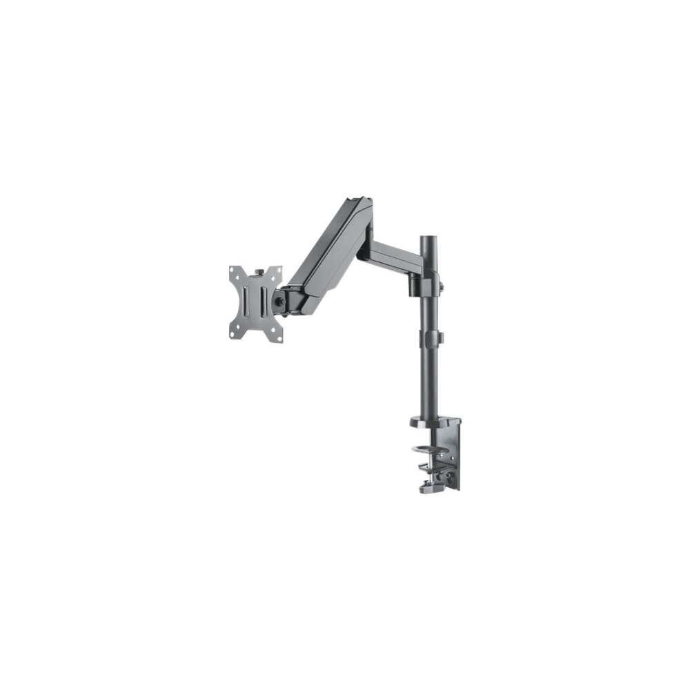 Produktbild för Manhattan TV & Monitor Mount, Desk, Full Motion (Gas Spring), 1 screen, Screen Sizes: 10-27", Black, Clamp or Grommet Assembly,VESA 75x75 to 100x100mm, Max 8kg, Lifetime Warranty monteringssats - för LCD-display