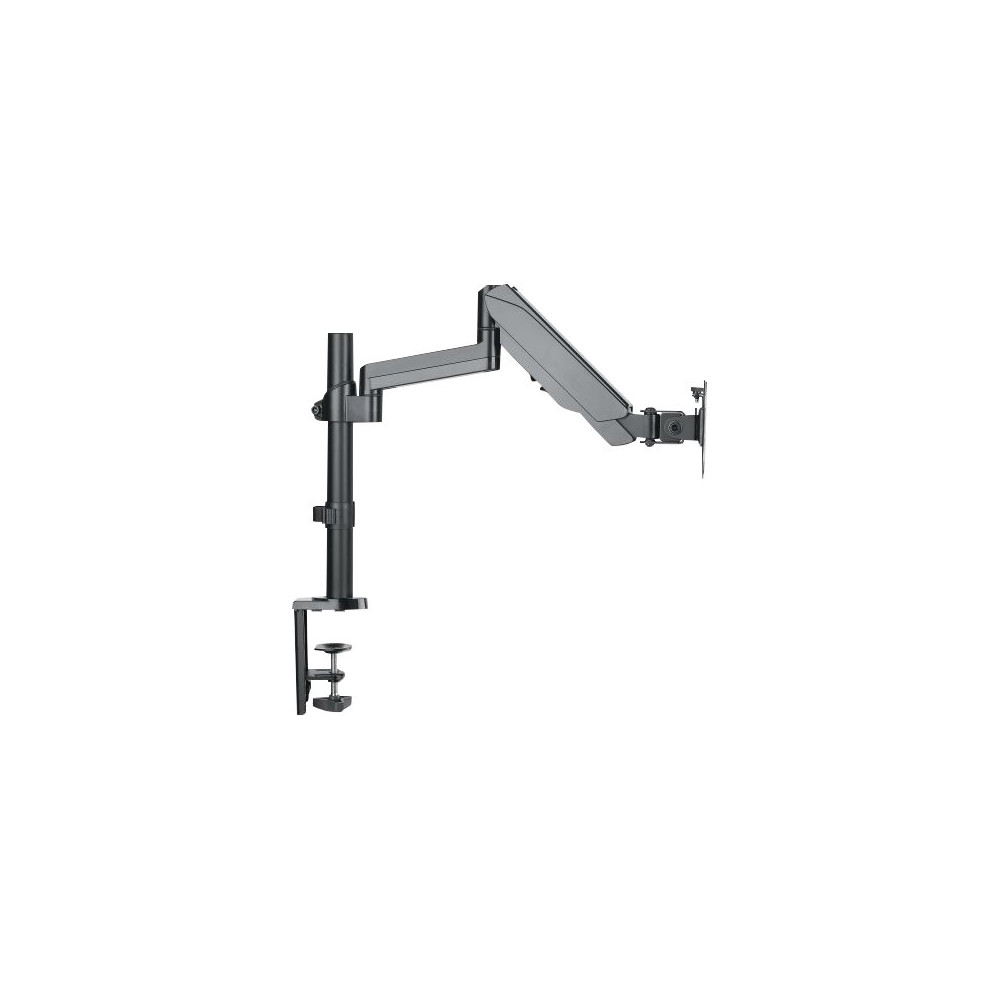 Produktbild för Manhattan TV & Monitor Mount, Desk, Full Motion (Gas Spring), 1 screen, Screen Sizes: 10-27", Black, Clamp or Grommet Assembly,VESA 75x75 to 100x100mm, Max 8kg, Lifetime Warranty monteringssats - för LCD-display