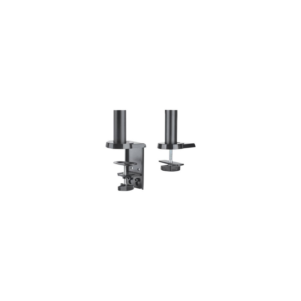 Produktbild för Manhattan TV & Monitor Mount, Desk, Full Motion (Gas Spring), 1 screen, Screen Sizes: 10-27", Black, Clamp or Grommet Assembly,VESA 75x75 to 100x100mm, Max 8kg, Lifetime Warranty monteringssats - för LCD-display
