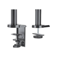 Produktbild för Manhattan TV & Monitor Mount, Desk, Full Motion (Gas Spring), 1 screen, Screen Sizes: 10-27", Black, Clamp or Grommet Assembly,VESA 75x75 to 100x100mm, Max 8kg, Lifetime Warranty monteringssats - för LCD-display