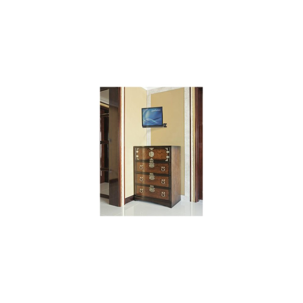 Produktbild för Manhattan TV & Monitor Mount (Clearance Pricing), Wall, Spring Arm, 1 screen, Screen Sizes: 21-55", Black, VESA 75x75 to 400x400mm, Max 30kg, LFD, Height Adjustable Swivel Arm, Lifetime Warranty konsol - för LCD-TV