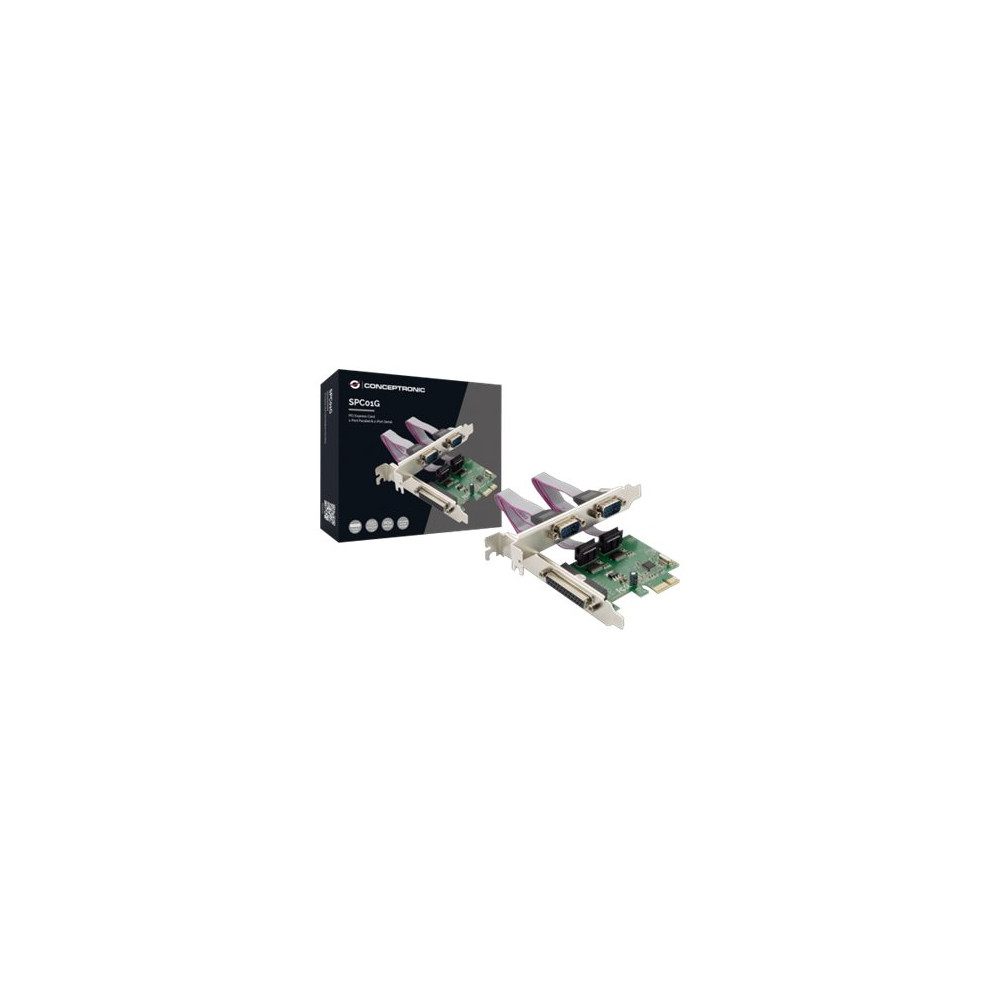 Produktbild för Conceptronic SPC01G - parallellt/seriellt kort - PCIe - RS-232 x 2 + parallell x 1