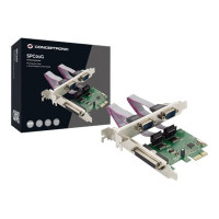 Produktbild för Conceptronic SPC01G - parallellt/seriellt kort - PCIe - RS-232 x 2 + parallell x 1
