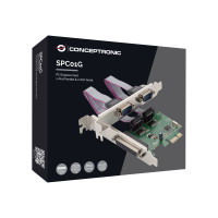 Produktbild för Conceptronic SPC01G - parallellt/seriellt kort - PCIe - RS-232 x 2 + parallell x 1