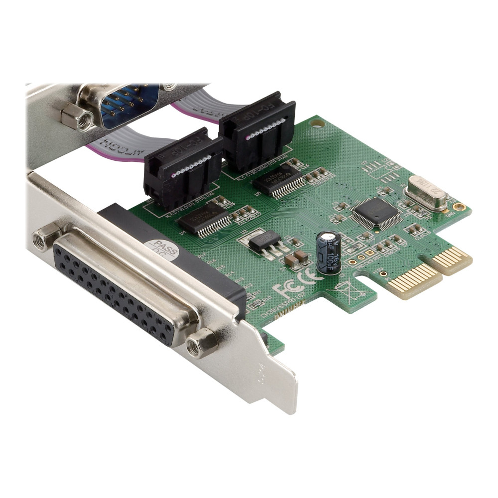 Produktbild för Conceptronic SPC01G - parallellt/seriellt kort - PCIe - RS-232 x 2 + parallell x 1