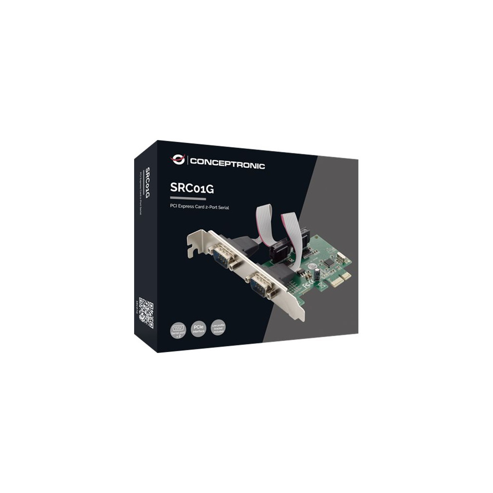 Produktbild för Conceptronic SRC01G - seriell adapter - PCIe - RS-232 x 2