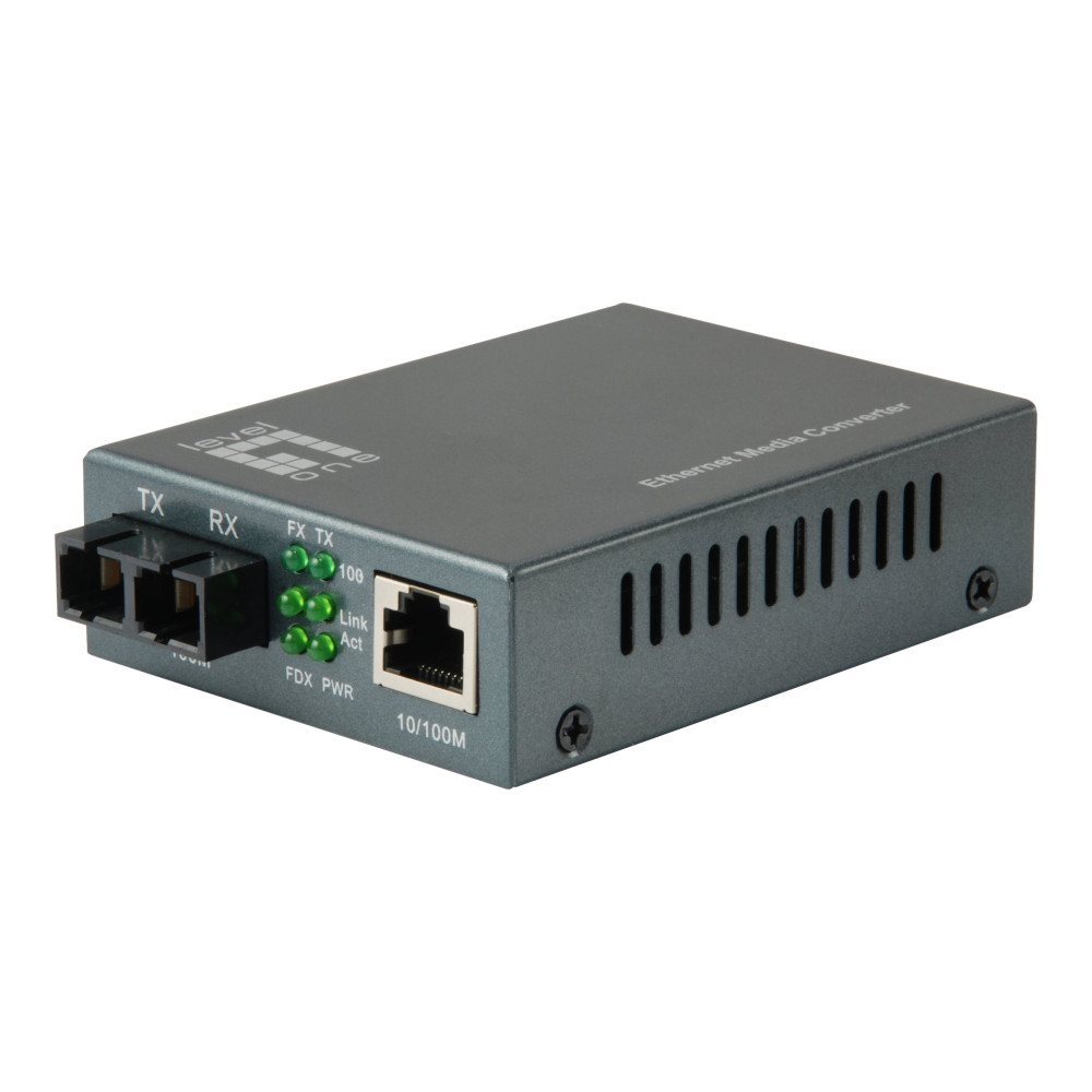 Produktbild för LevelOne FVT-1106 - fibermediekonverterare - 10Mb LAN, 100Mb LAN