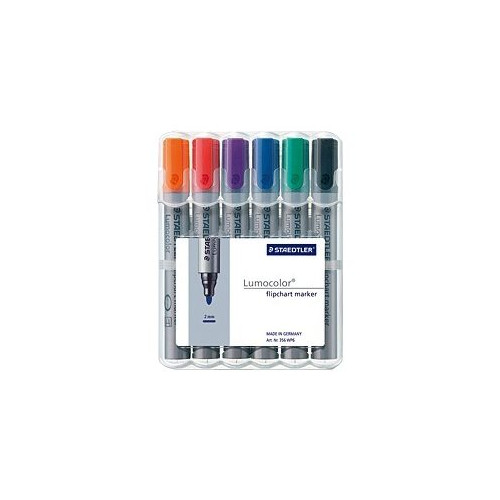 STAEDTLER STAEDTLER Lumocolor - markering - svart, röd, blå, grön, orange, violett (paket om 6)
