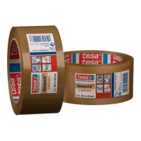 Produktbild för Tesapack Premium 4124 förpackningstejp - 50 mm x 66 m - brun