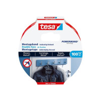 Produktbild för Tesa Powerbond Ultra Strong dubbelsidig tejp - 19 mm x 5 m - vit