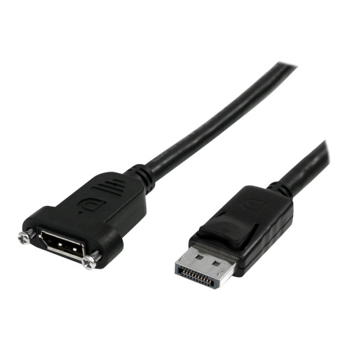 StarTech.com StarTech.com 3 ft / 91 cm 20 pin DP DisplayPort Extension Panel Mount Cable - DisplayPort to DisplayPort - Male to Female (DPPNLFM3PW) - DisplayPort-kabel - 91 cm