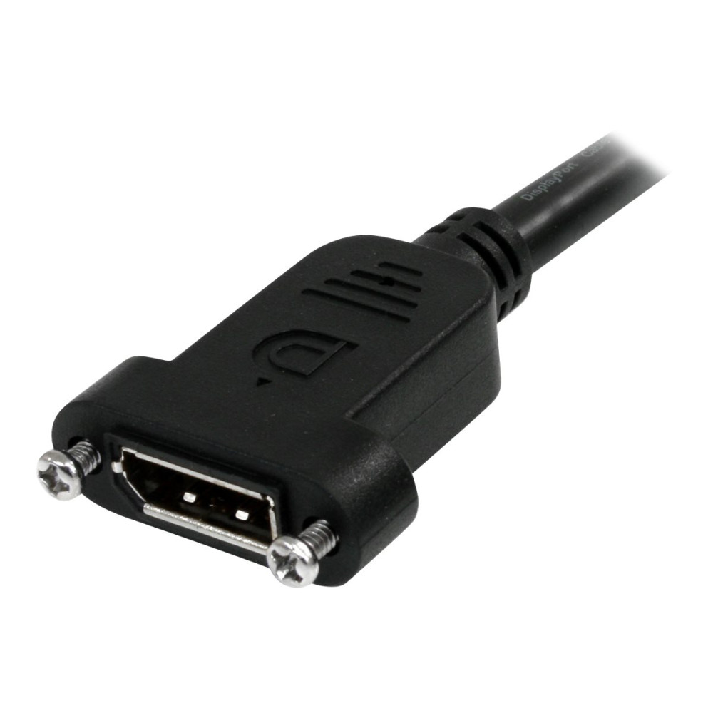 Produktbild för StarTech.com 3 ft / 91 cm 20 pin DP DisplayPort Extension Panel Mount Cable - DisplayPort to DisplayPort - Male to Female (DPPNLFM3PW) - DisplayPort-kabel - 91 cm