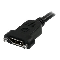 Produktbild för StarTech.com 3 ft / 91 cm 20 pin DP DisplayPort Extension Panel Mount Cable - DisplayPort to DisplayPort - Male to Female (DPPNLFM3PW) - DisplayPort-kabel - 91 cm