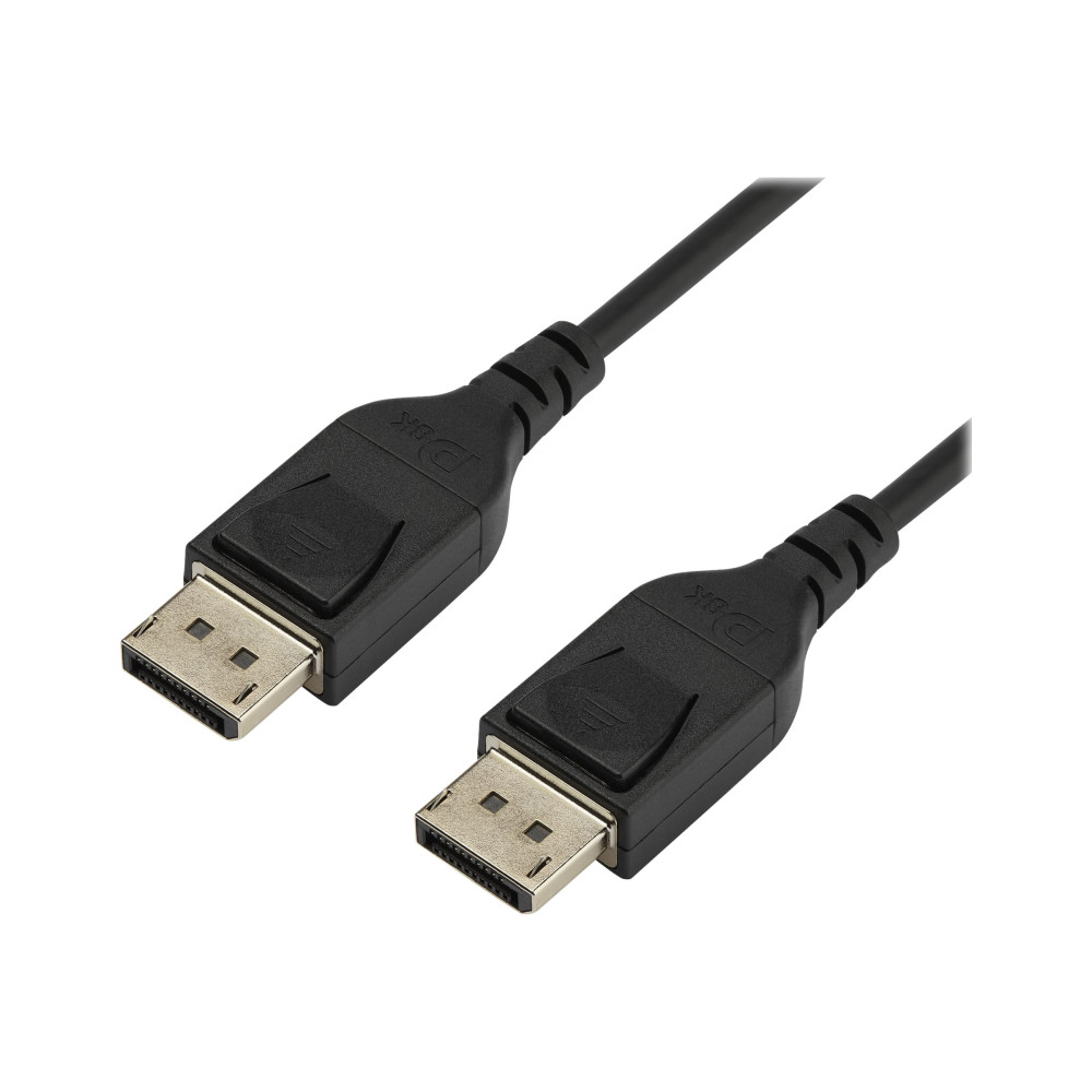 Produktbild för StarTech 1 m VESA-certifierad DisplayPort 1.4-kabel - 8K 60Hz HBR3 HDR - 91 cm Super UHD DisplayPort till DisplayPort-skärmsladd - Ultra HD 4K 120Hz DP 1.4 smal videokabel M/M DP-kontakt - DisplayPort-kabel - DisplayPort till DisplayPort - 1 m