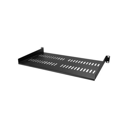 StarTech.com StarTech.com 1U serverrackhylla - Universell ventilerad fribärande serverhylla med rackfäste för 19-tums nätverksutrustning i rack och skåp - Kraftigt stål - Viktkapacitet 23 kg - 25 cm djup hylla, svart - hylla för rack - 1U