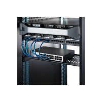 Produktbild för StarTech.com 1U serverrackhylla - Universell ventilerad fribärande serverhylla med rackfäste för 19-tums nätverksutrustning i rack och skåp - Kraftigt stål - Viktkapacitet 23 kg - 25 cm djup hylla, svart - hylla för rack - 1U
