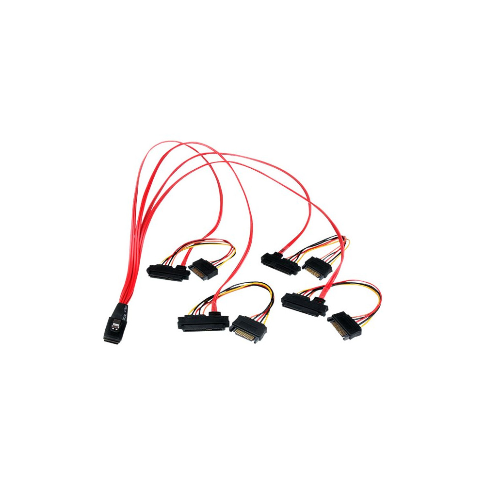 Produktbild för StarTech.com 50cm Internal Serial Attached SCSI Mini SAS Cable - SFF8087 to 4x SFF8482 - Internal Mini SAS Cable (SAS808782P50) - intern SAS-kabel - 50 cm