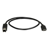 Produktbild för StarTech.com USB C to USB B Printer Cable - 1.6 ft / 0.5m - USB C Printer Cable - USB C to USB B Cable - USB Type C to Type B (USB2CB50CM) - USB typ C-kabel - USB-C till USB typ B - 50 cm