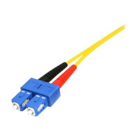 Produktbild för StarTech.com 1m Fiber Optic Cable - Single-Mode Duplex 9/125 - LSZH - LC/SC - OS1 - LC to SC Fiber Patch Cable (SMFIBLCSC1) - nätverkskabel - 1 m - 1 m