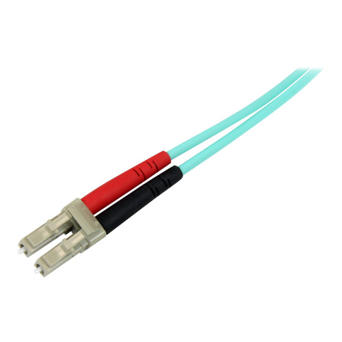 StarTech.com StarTech.com Aqua OM4 Duplex Multimode Fiber - 2m / 6 ft - 100 Gb - 50/125 - OM4 Fiber - LC to LC Fiber Patch Cable (450FBLCLC2) - nätverkskabel - 2 m - 2 m - havsblå