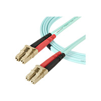 Produktbild för StarTech.com Aqua OM4 Duplex Multimode Fiber - 2m / 6 ft - 100 Gb - 50/125 - OM4 Fiber - LC to LC Fiber Patch Cable (450FBLCLC2) - nätverkskabel - 2 m - 2 m - havsblå