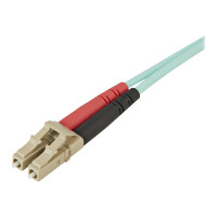 Produktbild för StarTech.com Aqua OM4 Duplex Multimode Fiber - 2m / 6 ft - 100 Gb - 50/125 - OM4 Fiber - LC to LC Fiber Patch Cable (450FBLCLC2) - nätverkskabel - 2 m - 2 m - havsblå